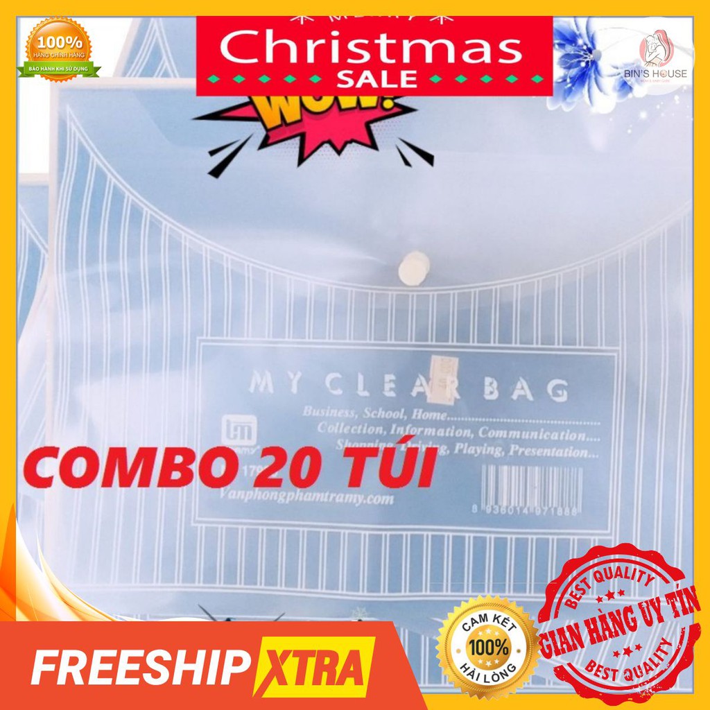 COMBO 20 TÚI CÚC ĐỰNG TÀI LIỆU CLEAR BAG