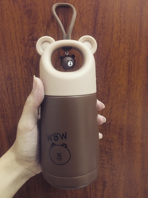 Bình giữ nhiệt thú dễ thương dung tích 330ml quà tặng sáng tạo