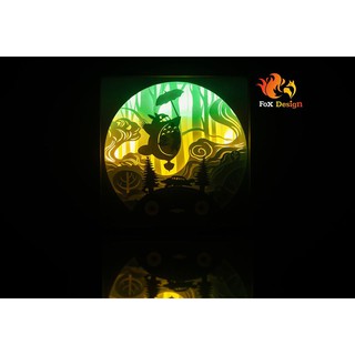 Đèn giấy nghệ thuật - Hàng xóm của tôi là Totoro (Kirigami lightbox)