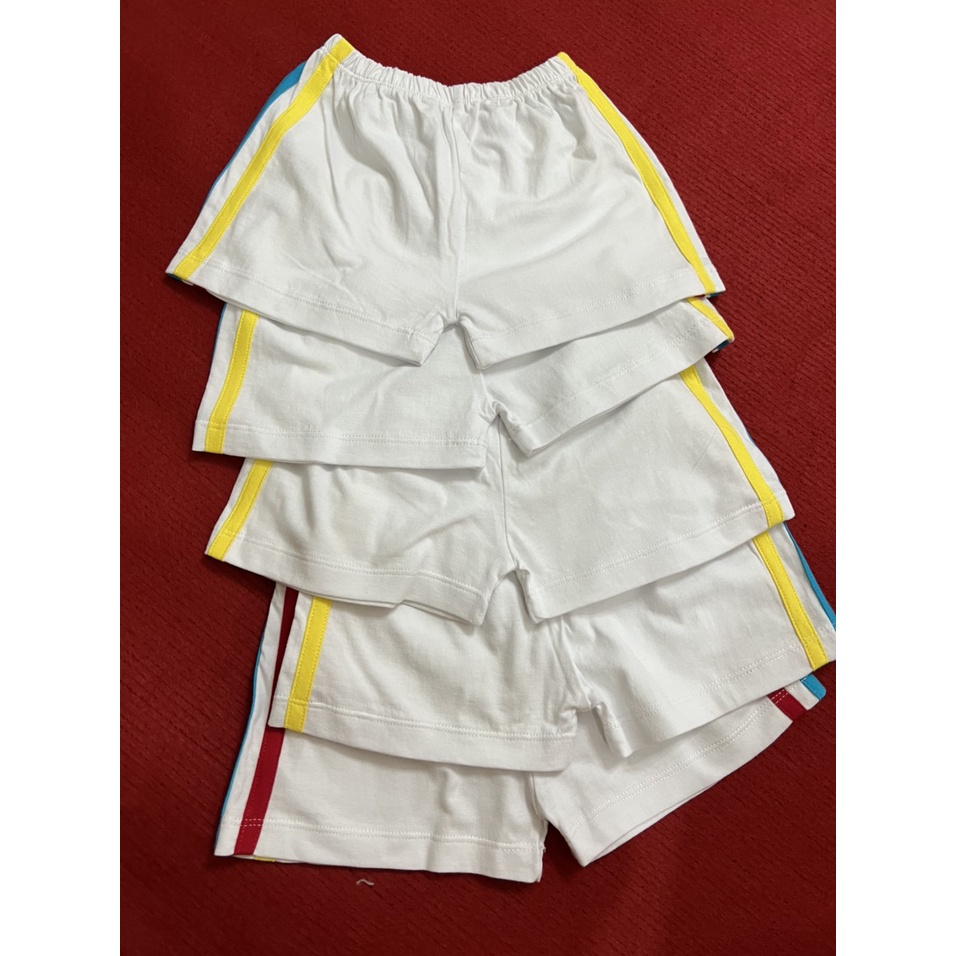 . Quần đùi màu trắng sọc cho bé trai chất cotton mềm mát _ 1 cái