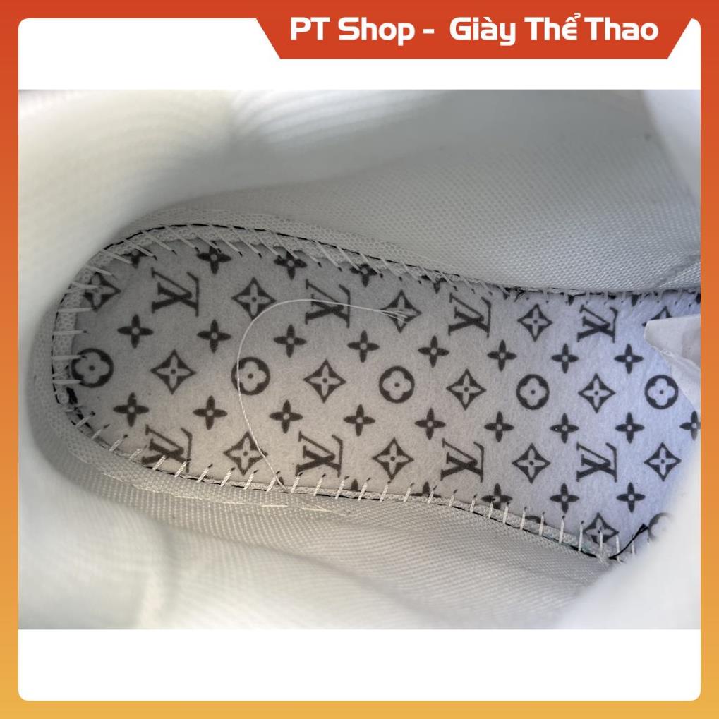 Giầy LV các nầy đen xanh lá đỏ hồng full phụ kiện, Giầy LV Sneaker nam nữ