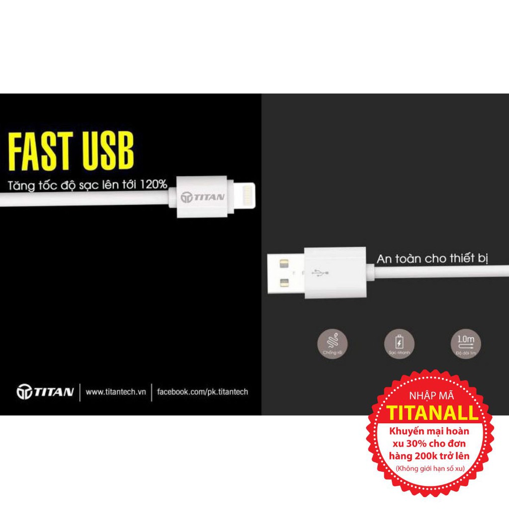 Cáp TITAN CA11 chân Lightning 