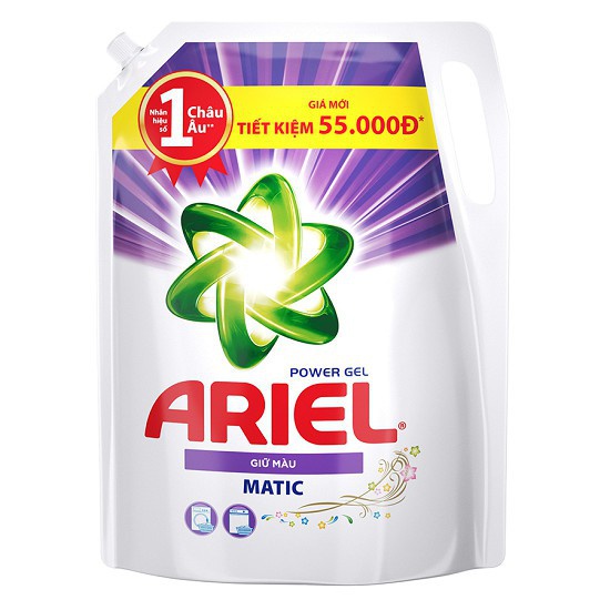 Nước giặt Ariel Matic đậm đặc giữ màu 2.4 kg