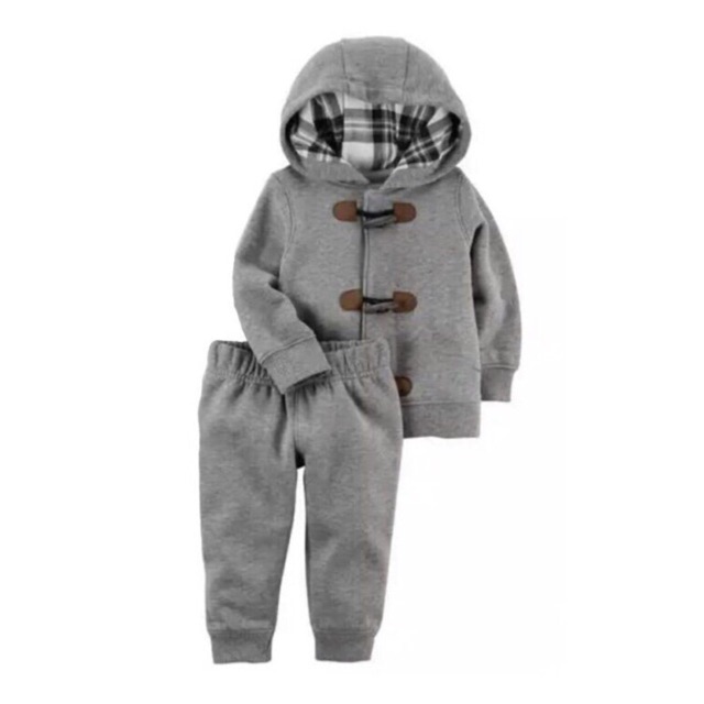 Set áo khoác và quần nỉ lót bông bé trai Carter’s