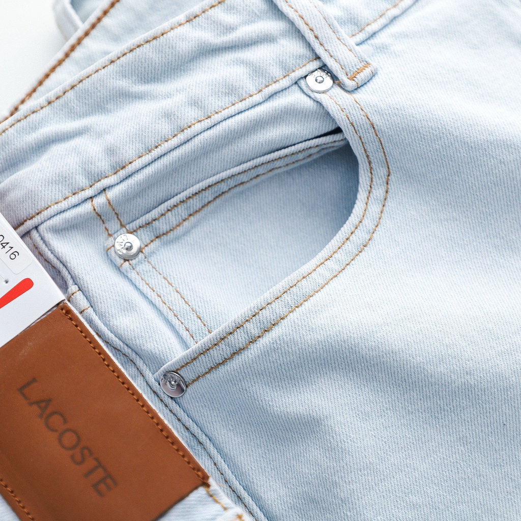 Quần jean dài nam Lcst xanh nhạt,Form Slimfit,chất vải co dãn,ống quần 15 - 18cm,hàng xuất dư-JLC 210416
