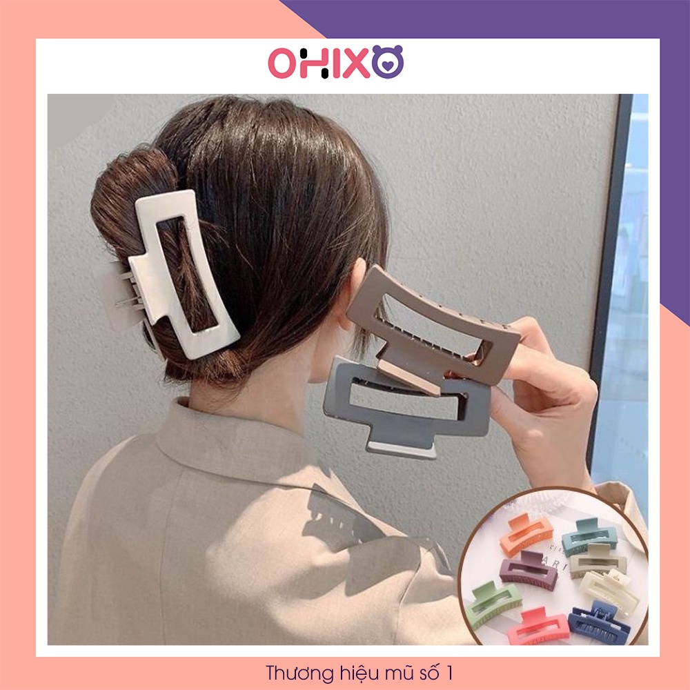 Kẹp tóc cặp tóc thời trang hình chữ nhật rỗng style Hàn Quốc OHIXO PK02