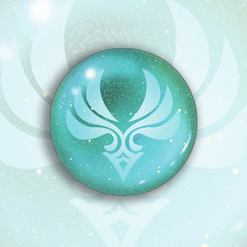 Ghim Cài Áo Hình Game Genshin Impact 7 Element Eye of God