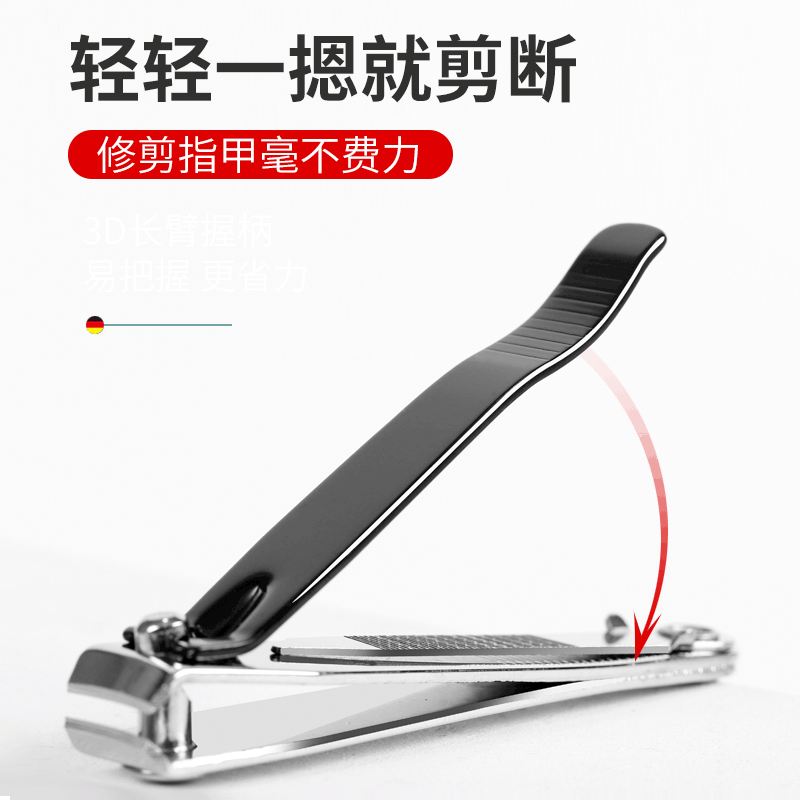 Bấm móng tay làm từ thép không gỉ màu bạc tiện lợi