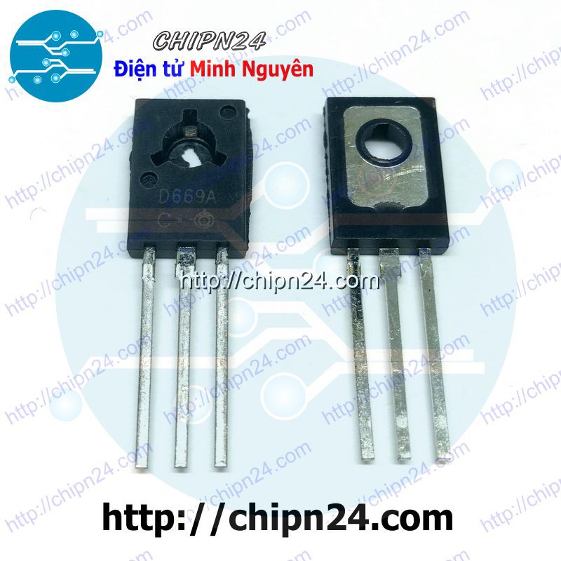 [5 CON] Transistor D669A TO-126 NPN 1.5A 160V (2SD669A D669 669)