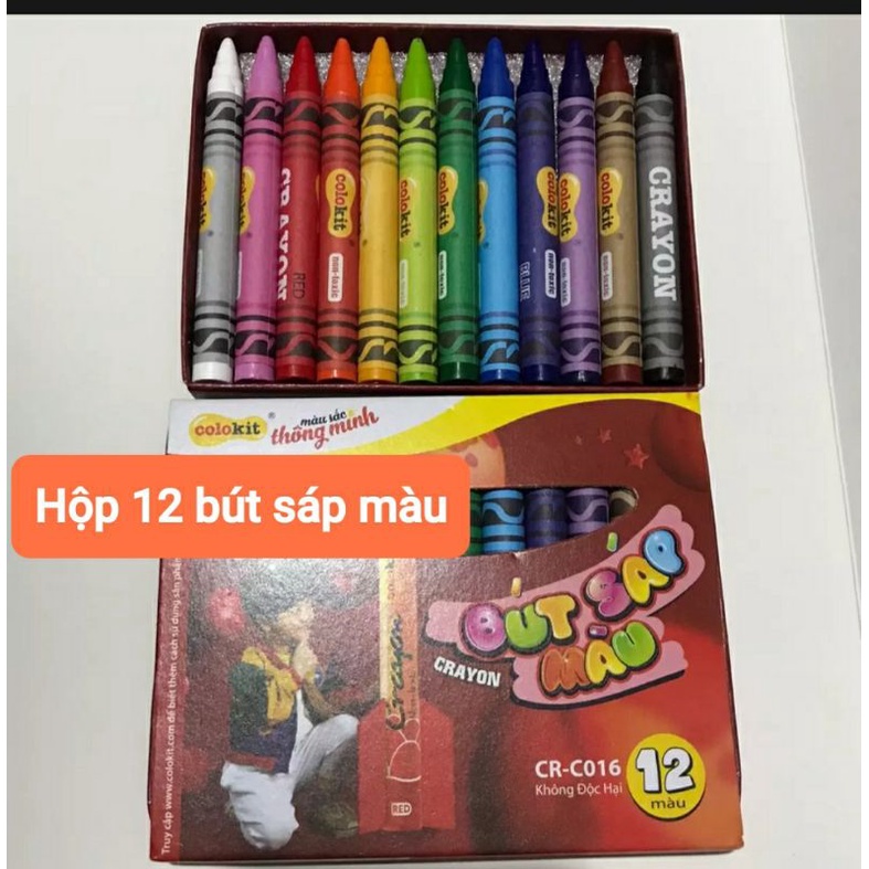 ❤HỘP 12 BÚT SÁP MÀU