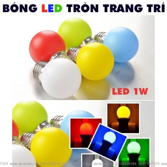 [SALE] [BÓNG ĐÈN] Bóng led chanh tròn trang trí 1W ( 9 màu )