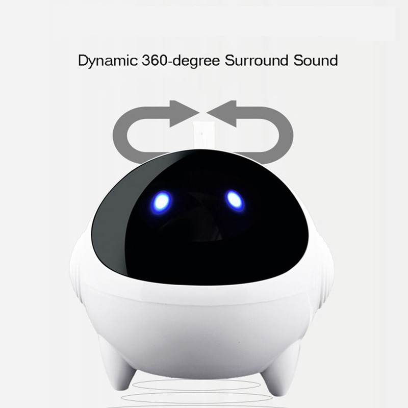 Loa thông minh Robot thông minh Mini Robot thông minh Siêu âm Bass siêu di động Loa di động USB cho máy tính PC cắm 3,5 BBS16