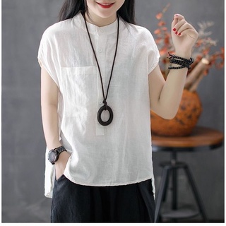 Áo sơ mi sát nách chất đũi xước Nhật dành cho nữ A26