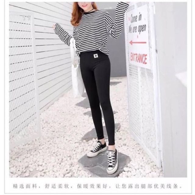 Quần nỉ mèo lót lông nữ - Quần legging nữ chất nỉ lót lông phía trong cực ấp bất chấp ngày đông rét lạnh | BigBuy360 - bigbuy360.vn