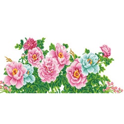 Tranh gắn đá hoa mẫu đơn KT:110x55cm,tranh đính đá chưa đính.