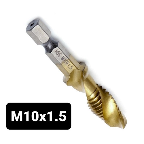 Mũi Khoan Tạo Ren Trong, Doa Âm Mũi Vít, Chuôi Lục Giác 6 Ly Gồm 6 Kích Cỡ Lựa Chọn M3,M4,M5,M6,M8,M10