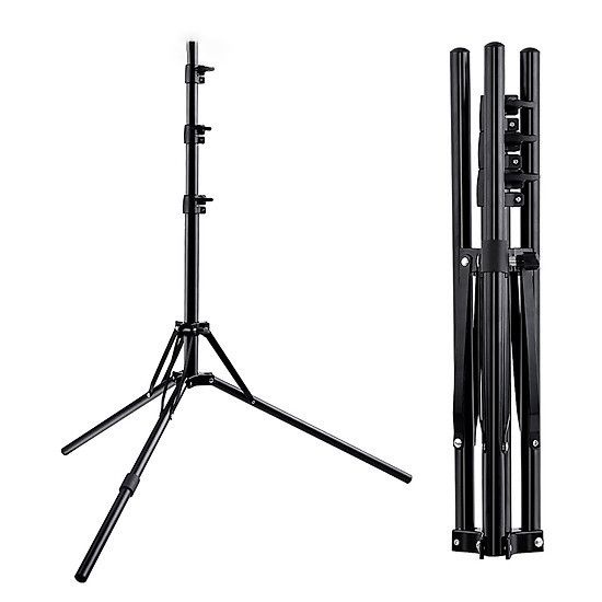Chân Đèn Studio Cao 2,1m, Chân Đèn Flash Chụp Ảnh, Quay Phim, Giá Đỡ Điện Thoại Livestream