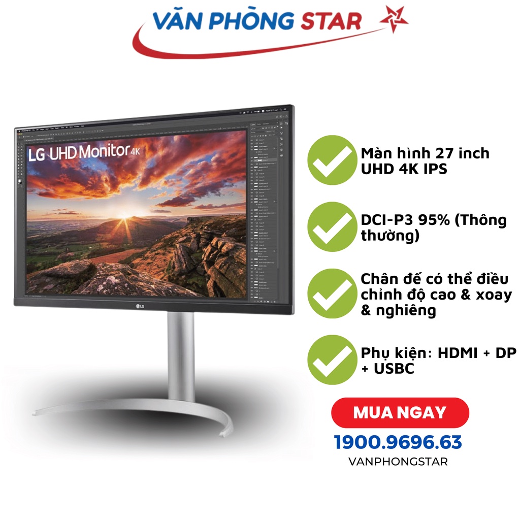 Màn hình LG 27UP850-W chính hãng