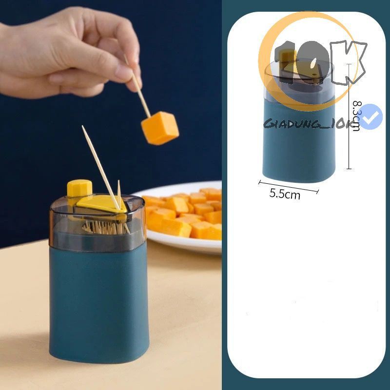 Hộp đựng tăm tự động, hũ tăm nhấn nút lấy tăm tiện lợi (@6)