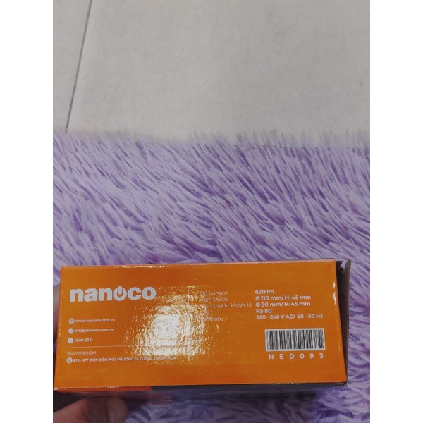 Đèn âm trần d90-9w Nanoco