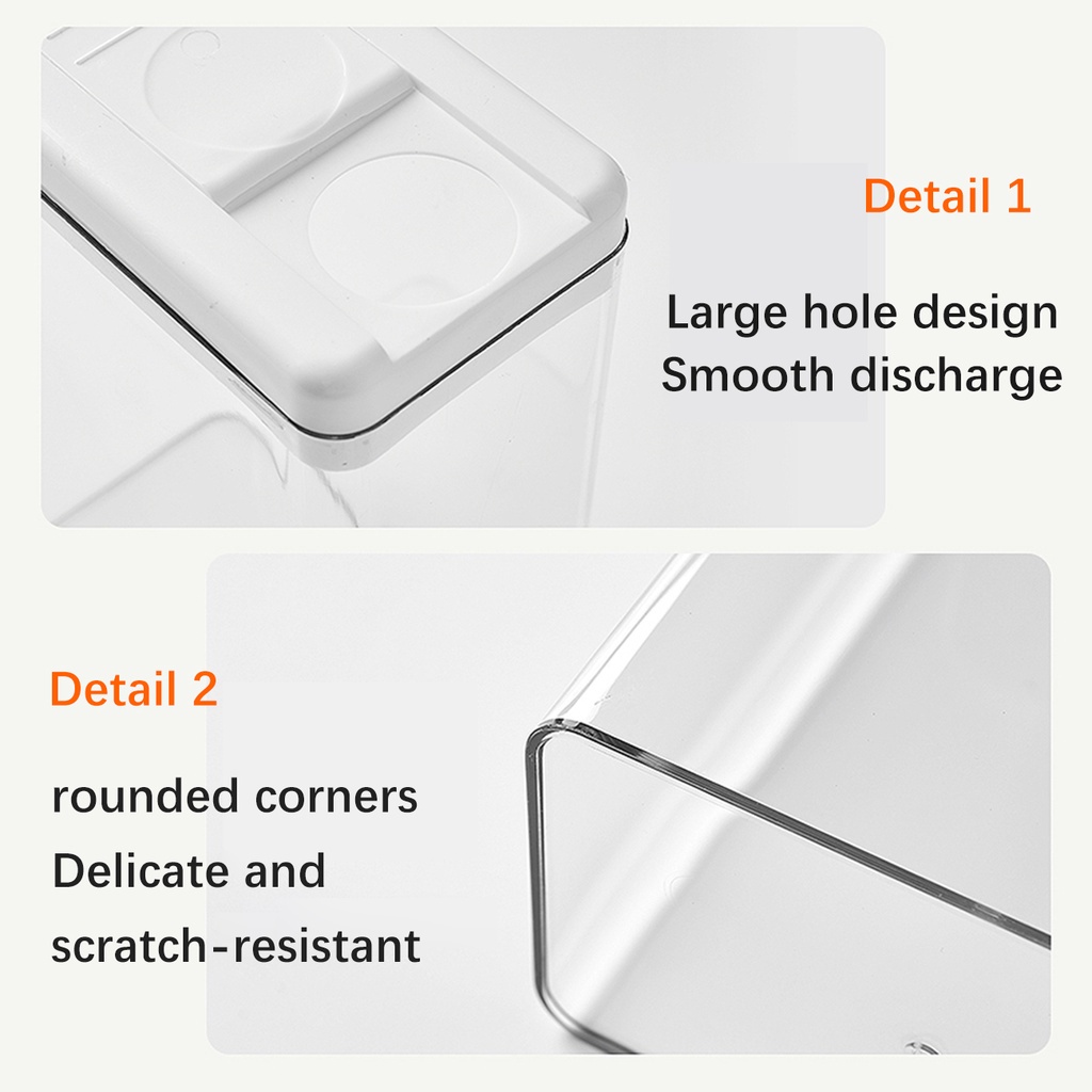 Hộp nhựa JUJIAJIA trong suốt đựng thực phẩm cỡ lớn 2.3L tiện dụng