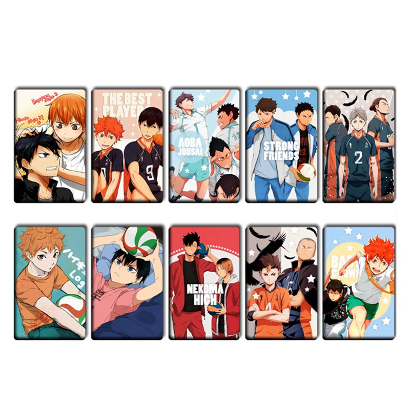 10 Cái / Bộ Anime Haikyuu!! Thẻ Nhựa Pvc Trang Trí Thủ Công Dành Cho Học Sinh