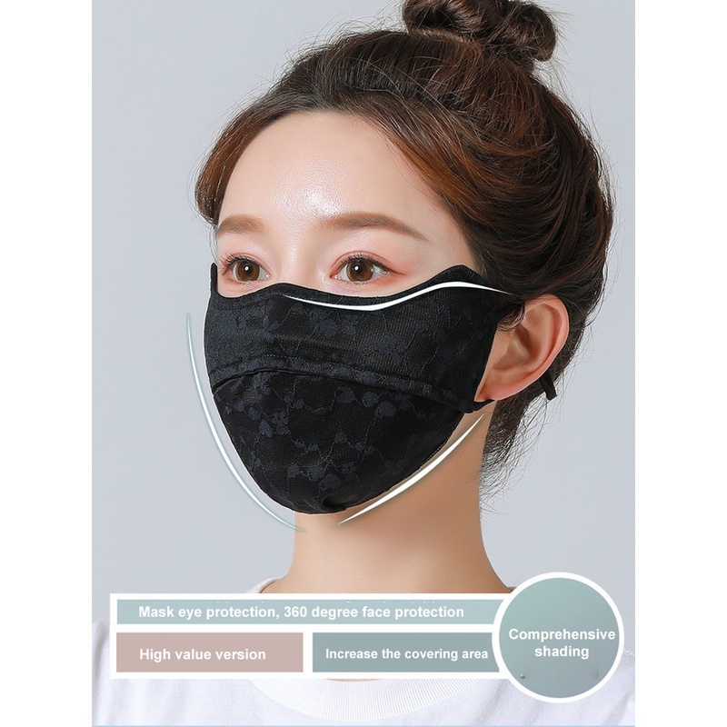 Khẩu Trang Lụa Khẩu Trang Chống Nắng Cho Nữ Khẩu Trang Thoáng Khí Khẩu Trang Che Kín Mặt Bảo Vệ Mắt Khỏi Tia Uv Upf50 Chống Bụi Thoáng Khí Okase
