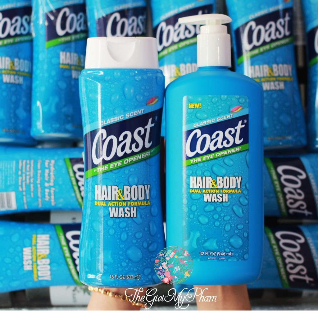 Sữa tắm gội cho nam Coast Hair and Body Wash (946ml)