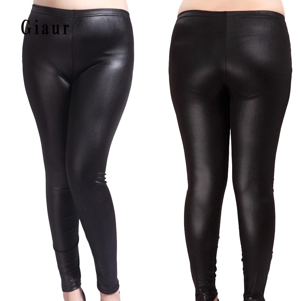 Quần legging giả da size lớn cho nữ