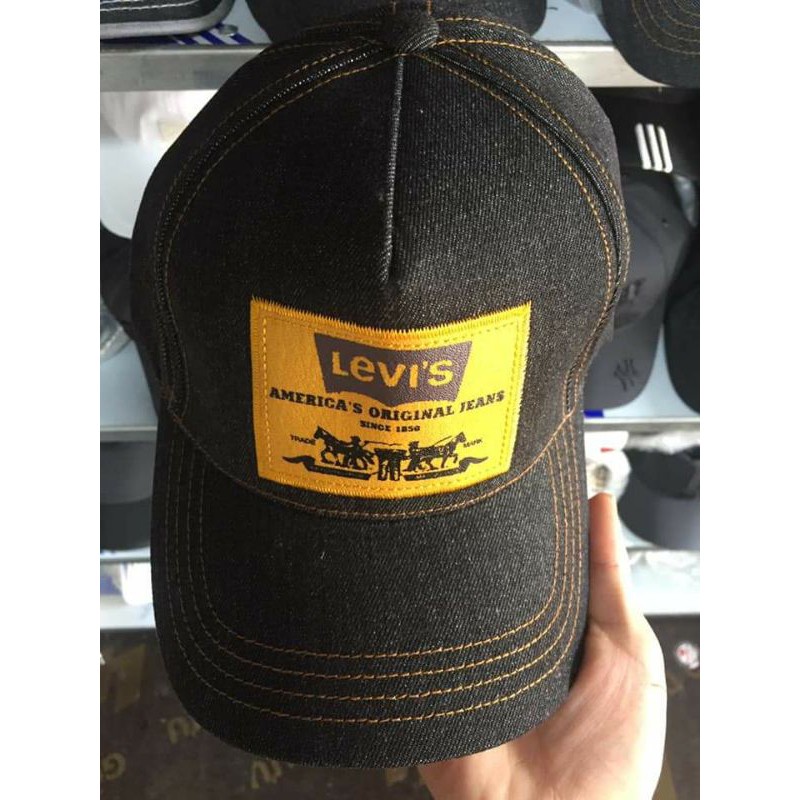 Mũ lưỡi trai, nón kết jeans levis logo da nổi