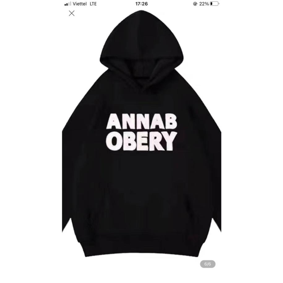 Áo hoodie ANNAB siêu hothit, chất nỉ ngoại Form thụng freesize unisex hàng mũ 2 lớp to đẹp hình in sắc nét