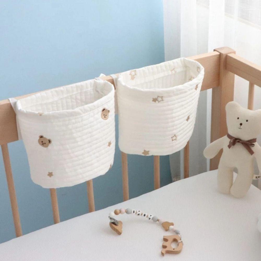 Túi Đựng Tã Lót Bằng Vải Cotton Thêu Họa Tiết Sang Trọng Siêu Bền Tiện Dụng Cho Gia Đình