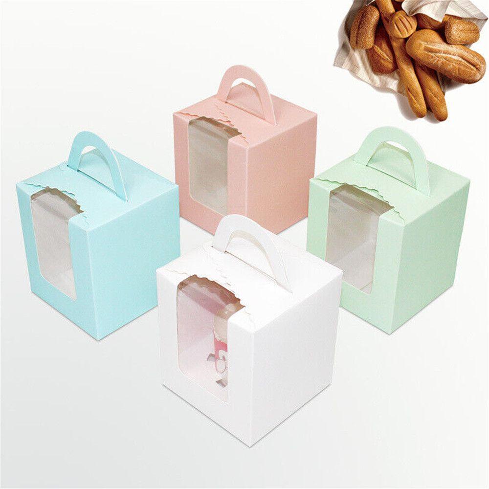 Set 10 Hộp Đựng Bánh Cupcake Có Giá Đỡ