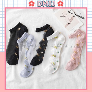 Tất ren lụa công chúa phong cách vintage nhiều màu