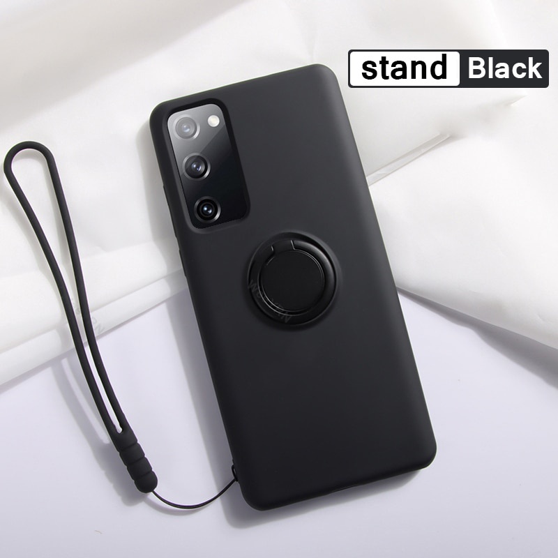 Ốp điện thoại silicon mềm dẻo có giá đỡ nhẫn nam châm gắn xe hơi cho Samsung GalaxyS21 Ultra Plus S20 Plus Ultra S20 FE