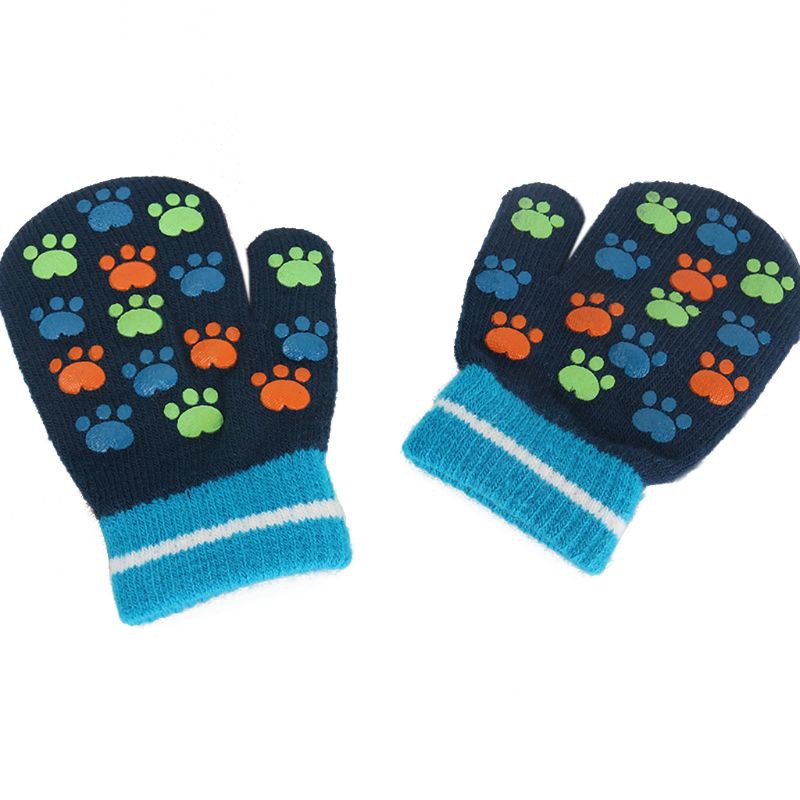 Găng tay giữ ấm mùa đông bọc toàn diện chống cào họa tiết động vật hoạt hình đáng yêu cho bé trai và bé gái