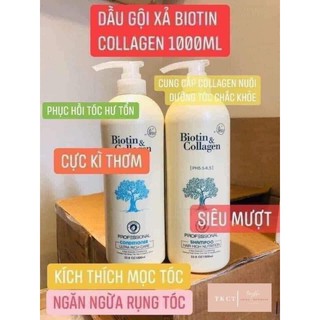 CẶP GỘI XÃ BIOTIN 1000ML
