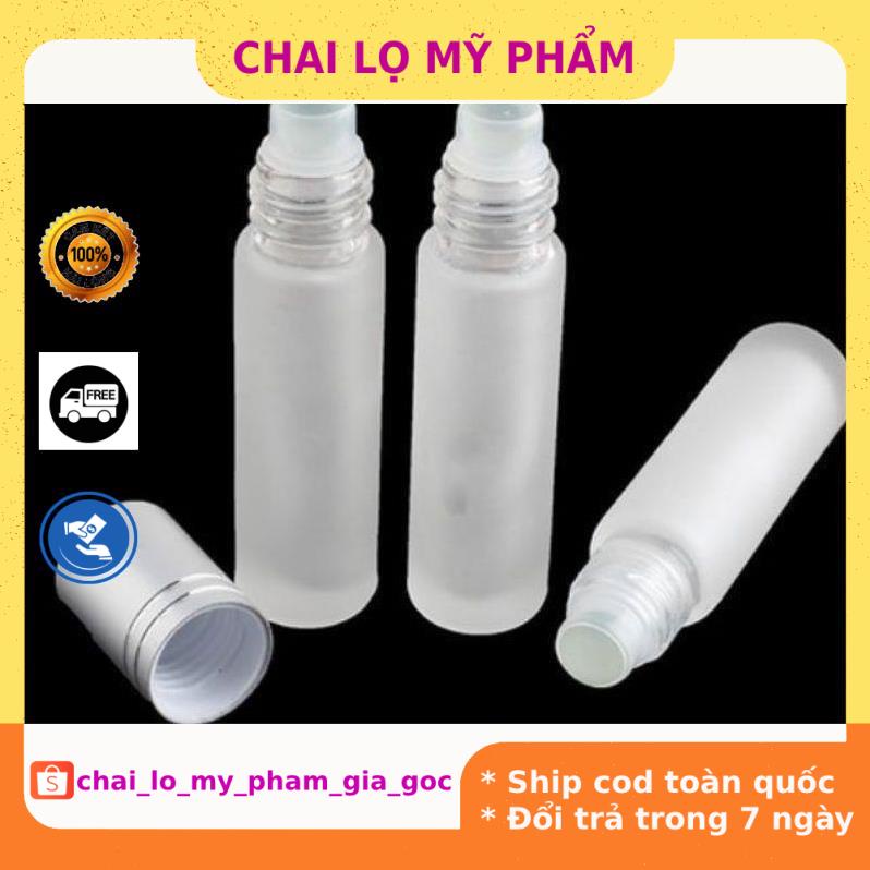 Lọ Chiết Nước Hoa ❤ GIÁ TỐT NHẤT ❤ Chai thủy tinh bi lăn 10ml thân trơn chiết nước hoa, đựng dầu thơm , phụ kiện du lịch