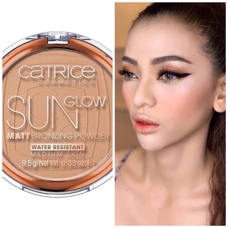 Phấn tạo khối Catrice Sun Glow Mater Bronzing Powder Medium Skin - Hàng Ba Lan