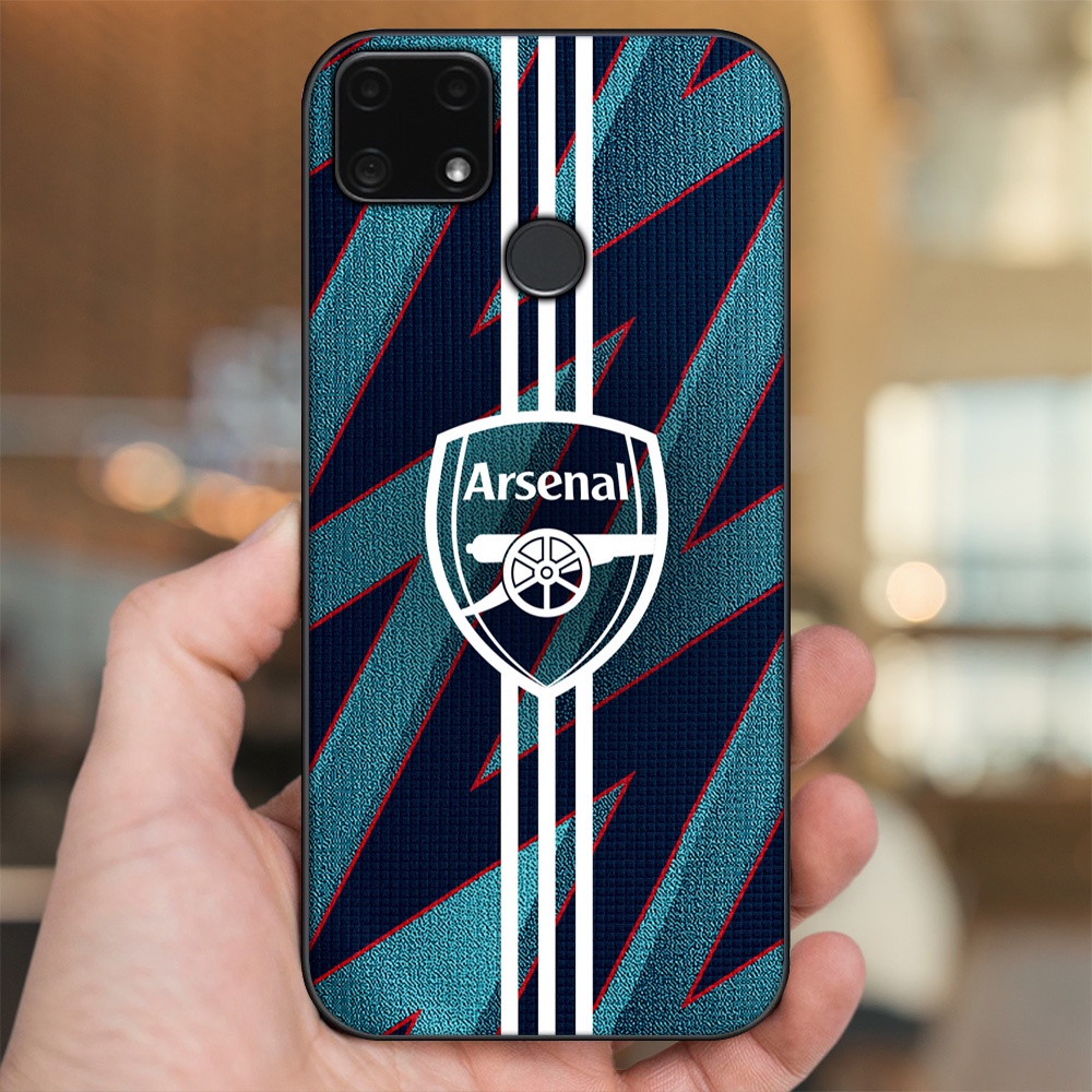 Ốp lưng Realme C25 viền đen in hình Arsenal FC