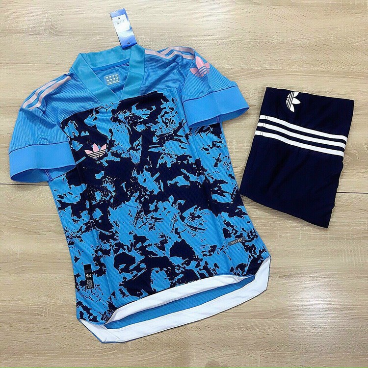 Bộ Đồ Đá Banh Đẹp 🎯 Ba Lá (DAS) Màu Xanh Dương Nhám Đen Cho Fan 2021- Áo Đá Banh PP bởi Sports Trend