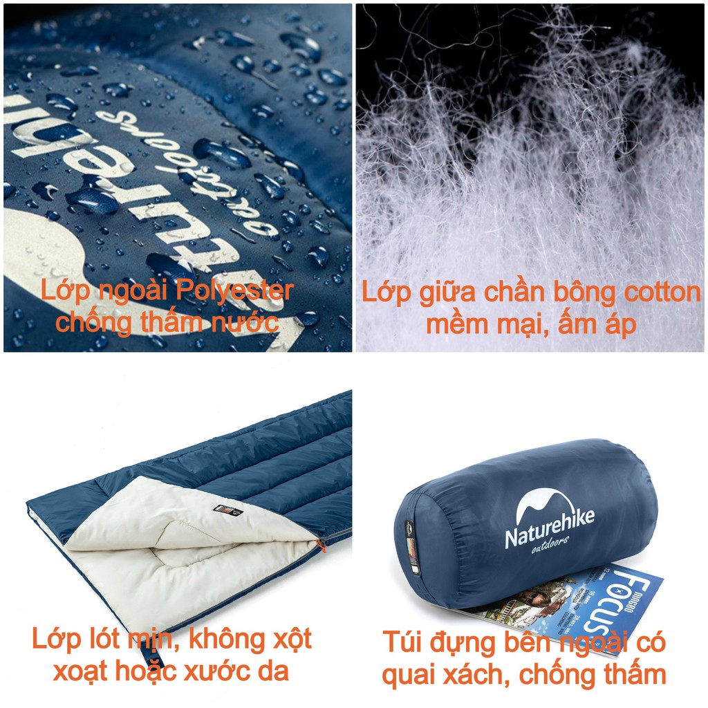 Túi ngủ văn phòng, túi ngủ du lịch cao cấp, phượt dã ngoại Naturehike êm ái, gọn nhẹ | BigBuy360 - bigbuy360.vn