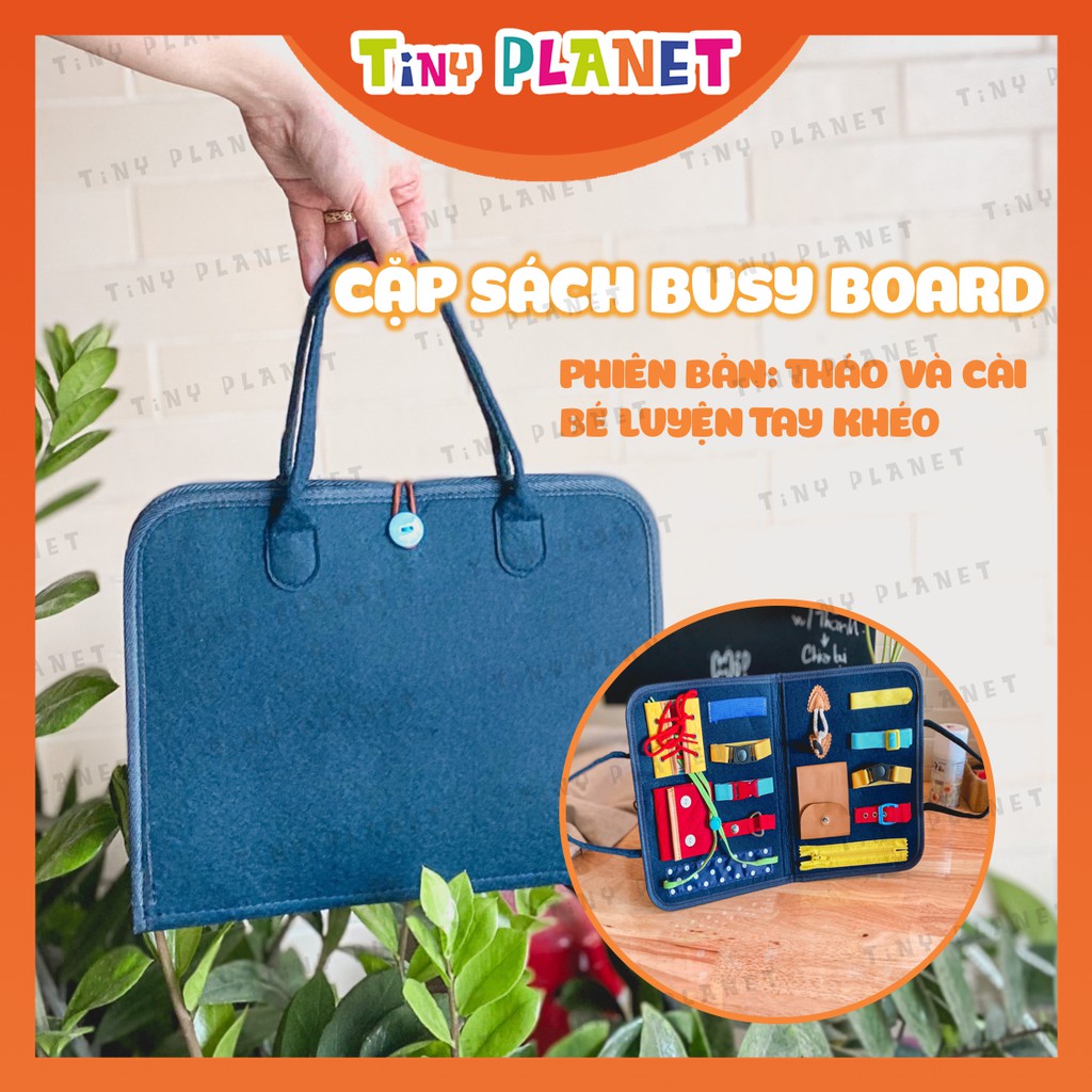 Cặp sách Busy Board để bé luôn bận rộn - Học liệu Montessori giáo dục sớm