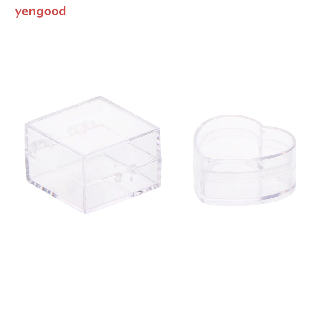Set 2 Hộp Đựng Trang Sức Hình Vuông / Trái Tim Mini Trang Trí Nhà Búp Bê