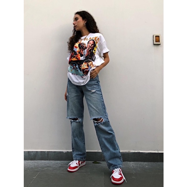 Áo Asap Rocky Đen/ Trắng | BigBuy360 - bigbuy360.vn