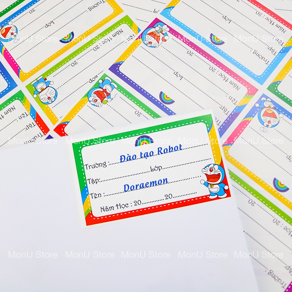 SET 5 tấm nhãn vở DORAEMON DOREMON dễ thương cute MON0346 TooYoo