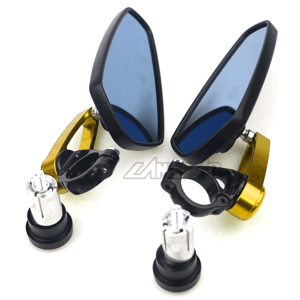7/8&quot;  22mm Universal Motorbike Motorcycle Handle Bar End Rear Rearview Side Mirrors CNC Aluminum