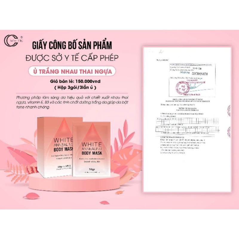 Ủ Trắng nhau thai ngựa giúp da sáng và mịn màng(khi mua 1 sp sẽ được tặng 1 cây son) | BigBuy360 - bigbuy360.vn