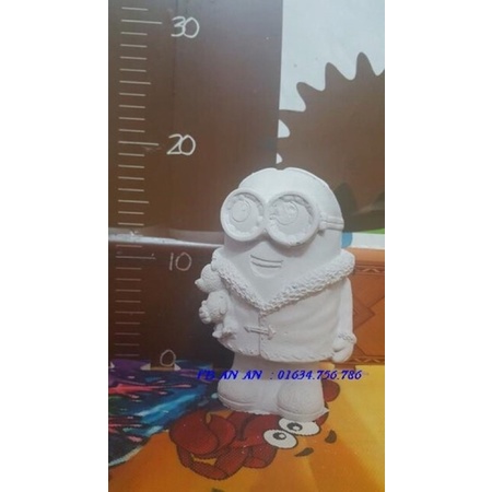 Tượng thạch cao minion🍀tượng to tô màu cho bé, TẶNG màu và bút