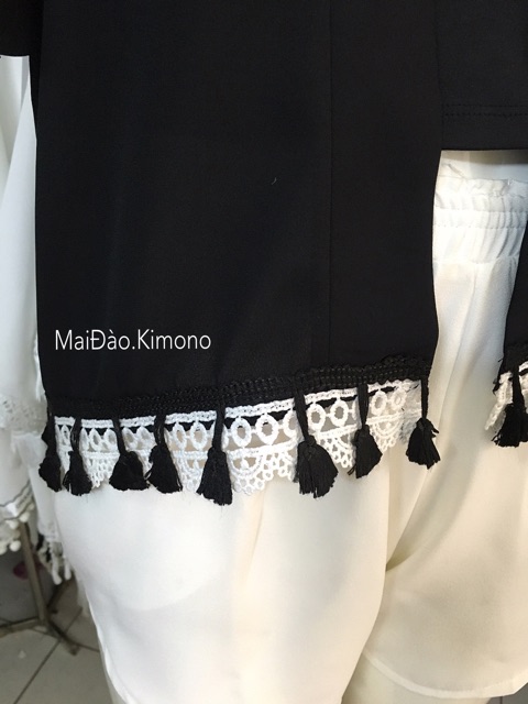 Kimono Tay Xếp Li_ Gấu Ren ❤️